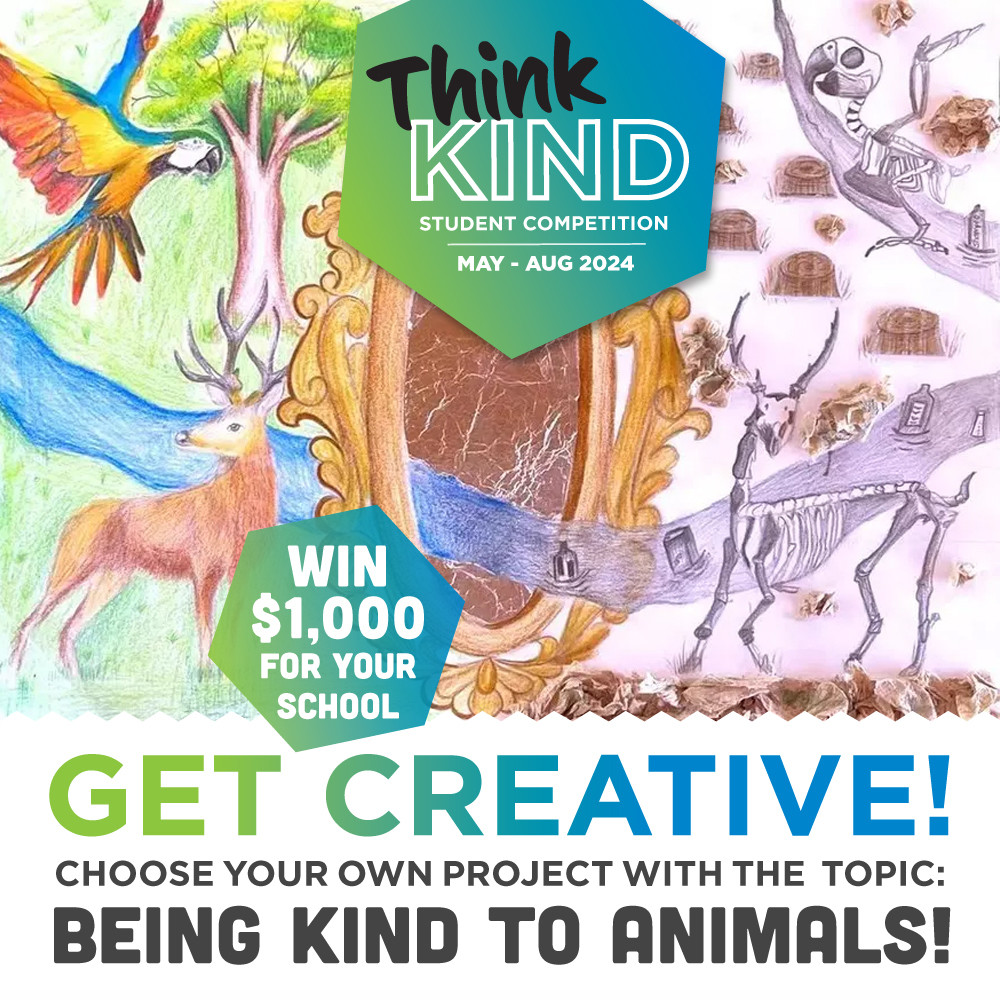 NZ Vegetarian Society's Annual Think Kind Student Competition Returns for 2024, Inspiring Young Minds to Embrace Compassion for Animals and the Planet