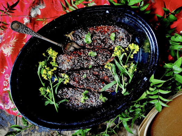 Miso Baked Aubergine