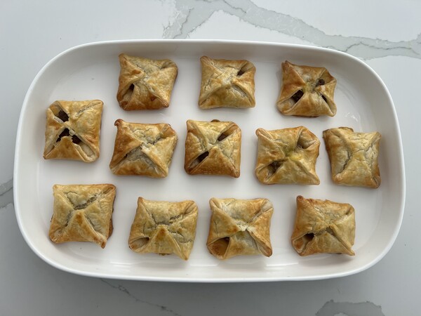 Mini Plant Based "Beef" Puff Pastries (Gluten Free)