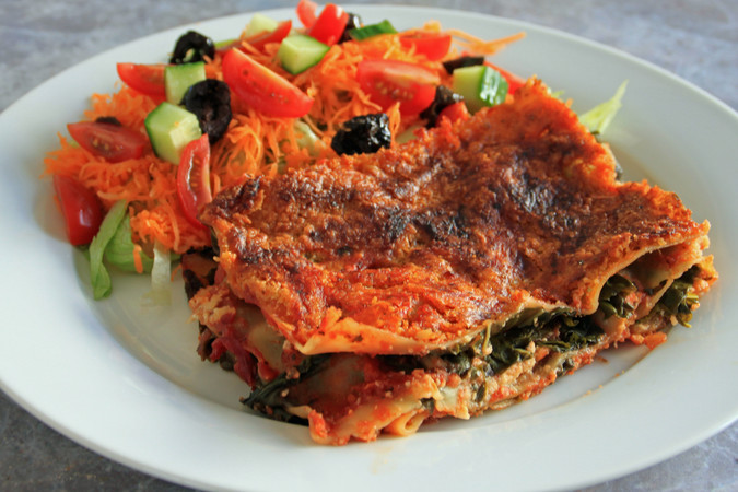 Pine Nut Spinach Lasagne