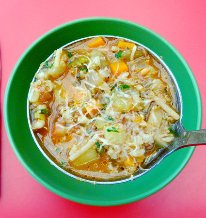 Chunky Vegetable Soup with Barley & Quinoa