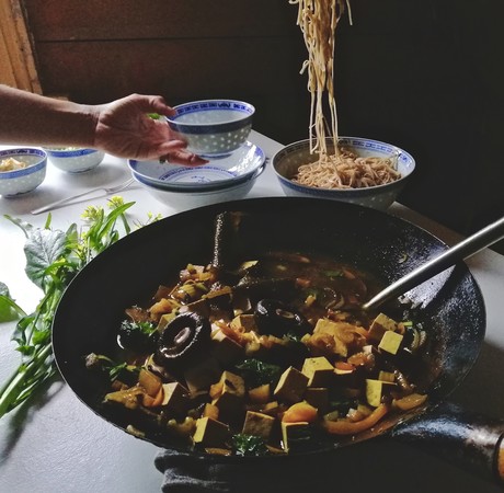 Tofu & Miso Soup with Soba Noodles