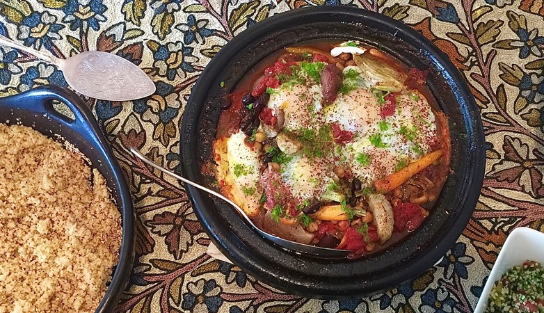 Chickpea & Fennel Tagine with Almond Couscous