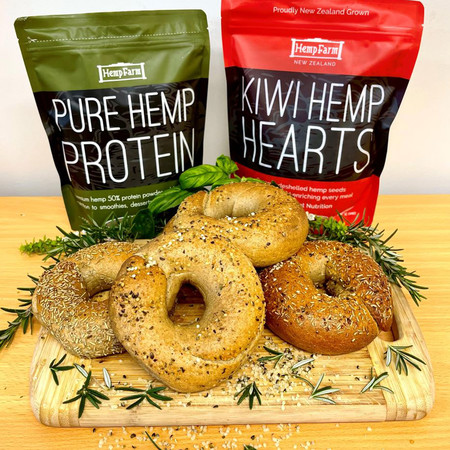 Hemp Seed and Protein Bagels