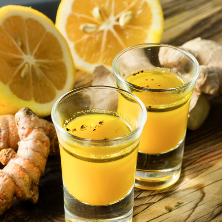 Lemon and Ginger Immunity Booster Shots